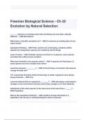 Freeman Biological Science - Ch 22 Evolution by Natural Selection Exam Questions with correct Answers 2024( A+ GRADED 100% VERIFIED).