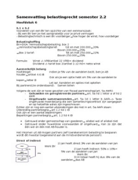 Samenvatting belastingrecht semester 2.2 Fontys