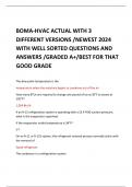 BOMA-HVAC ACTUAL WITH 3 DIFFERENT VERSIONS /NEWEST 2024 WITH WELL SORTED QUESTIONS AND ANSWERS /GRADED A+/BEST FOR THAT GOOD GRADE 