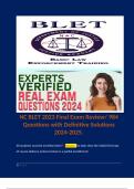NC BLET 2023 Final Exam Review/ 984 Questions with Definitive Solutions 2024-2025. 