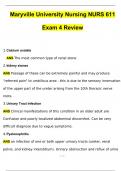 Maryville University Nursing 611 Exam 4 Review Advanced Pathophysiology (2024/2025) Newest Questions and Answers (Verified Answers)