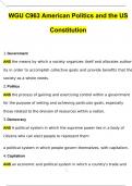WGU C963 American Politics and the US Constitution (2024/2025) Newest Questions and Answers (Verified Answers)