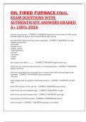 OIL FIRED FURNACE FINAL EXAM QUESTIONS WITH AUTHENTICATE ANSWERS GRADED A+ 100% 2024