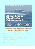 Nj Boating Certificate Practice Exam (60 Questions and Answers) 2024.