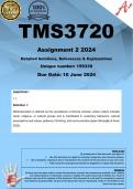 TMS3720 Assignment 2 (COMPLETE ANSWERS) 2024 (159339) - DUE 10 June 2024
