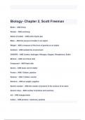 Biology- Chapter 2, Scott Freeman Exam Questions with correct Answers latest version 2024( A+ GRADED 100% VERIFIED).