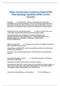 Relias Assessments Assistance Material RN Pharmacology Questions With Correct Answers 