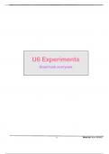 U6 experiment notes