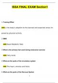 ISSA BUNDLED EXAMS QUESTIONS & ANSWERS ISSA Personal Training Final Exam  ISSA Final Exam Transformation Specialist  ISSA TRAINER EXAM Latest 2024 Already Passed