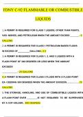 FDNY C-92 FLAMMABLE OR COMBUSTIBLE LIQUIDS (QUESTIONS WITH 100% CORRECT ANSWERS ) (2024 / 2025) (Verified by Experts)