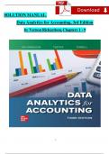 Solution Manual For Data Analytics for Accounting 3rd Edition by Richardson, Teeter & Terrell, Chapters 1 - 9, Complete Newest Version 