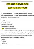 Med Surg Elsevier 2024 Newest Questions and Answers (Verified Answers)