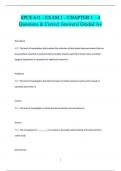 SPCE 611 - EXAM 1 - CHAPTER 1 – 4 Questions & Correct Answers/ Graded A+