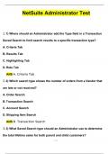 NetSuite Administrator Test 2024 Newest Questions and Answers (Verified Answers)
