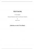 Test Bank in Conjunction with Financial Statement Analysis and Security Valuation,penman,3e