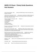 NURS 215 Exam 1 Study Guide Questions And Answers