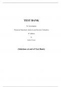 Test Bank in Conjunction with Financial Statement Analysis and Security Valuation,Penman,4e