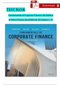 TEST BANK & SOLUTION MANUAL for Fundamentals of Corporate Finance 5th Edition by Parrino, Kidwell, Bates & Gillan, Chapters 1 - 21, Complete Newest Version