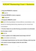 NUR2407 Pharmacology Exam 1- Rasmussen 2024 Newest Questions and Answers (Verified Answers)