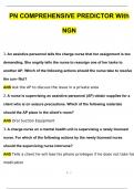 PN COMPREHENSIVE PREDICTOR 2024 with NGN Newest Questions and Answers (Verified Answers)