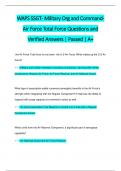 WAPS SSGT- Military Org and CommandAir Force Total Force Questions and  Verified Answers | Passed | A+