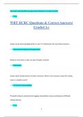 WRT IICRC Questions & Correct Answers/  Graded A+