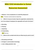 WGU C232 Introduction to Human Resources Assessment 2024 Newest Questions and Answers (Verified Answers)