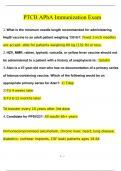 PTCB APhA Immunization Exam (QUESTIONS WITH 100% CORRECT ANSWERS ) (2024 / 2025) (Verified by Experts)
