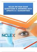 NCLEX RN NGN EXAM QUESTIONS & ANSWERS 2024 UPDATE A+ GUARANTEED