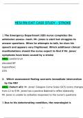 HESI Case Studies - Stroke Exam 2024 / 2025 Expected Questions and Answers STUDY BUNDLE (COMPLETE PACKAGE)