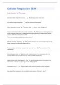 Cellular Respiration 2024 Questions With Correct Answers!!