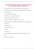 ARM 400 EXAM 2024| 240+ REAL EXAM QUESTIONS AND ANSWERS ALREADY GRADED A+ 