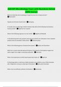 AAB MT Microbiology Exam with Questions Solved 100% Correct