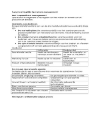 Operations management H1-H21