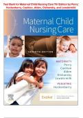 Test Bank For Maternal Child Nursing Care 7th Edition by Shannon E. Perry, Marilyn J. Hockenberry, Mary Catherine Cashion Chapter 1-50