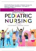 Exam (elaborations) Wong's Essentials of Pediatric Nursing 1  Wong's Essentials of Pediatric Nursing