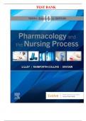 Test Bank for Pharmacology and The Nursing Process, 10th edition by Lilley 