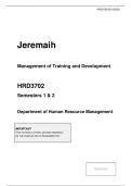 HRD3702 Assignment 6 (DETAILED ANSWERS) Semester 1 2024