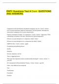 ENPC Questions Test A Exam QUESTIONS AND ANSWERS.