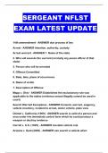 SERGEANT NFLST EXAM LATEST UPDATE