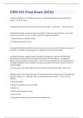 CWV-101 Final Exam (GCU) Questions And Answers Graded A+