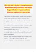 UHC 2024 AHIP - Medicare Basics Assessment (Medicare Advantage [non-SNP], Prescription Drug and Medicare Supplement Plans) Questions and Answers 100% Correct