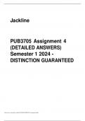 PUB3705 Assignment 4 (DETAILED ANSWERS) Semester 1 2024 - DISTINCTION GUARANTEED