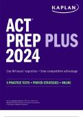 ACT Prep Plus 2024 Includes 5 Full Length Practice Tests, 100s of Practice Questions, and 1 Year Access to Online Quizzes and Video Instruction notes