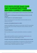 FTCE NAVA ED ESE Study Guide 100% GUARANTEED PASS  2024/2025 CORRECT ANSWERS