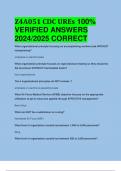 Z4A051 CDC UREs 100%  VERIFIED ANSWERS  2024/2025 CORRECT