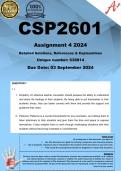 CSP2601 Assignment 4 (COMPLETE ANSWERS) 2024 (638814) - DUE 3 September 2024 