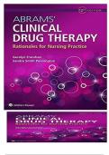 Test Bank for Abrams’ Clinical Drug Therapy: Rationales for Nursing Practice, 12th Edition by Geralyn Frandsen A+ 