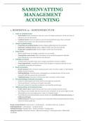 Samenvatting Management Accounting H12 t/m H16