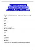 HIT 205; International Classification of Diseases Diagnosis Coding II Exam 2024